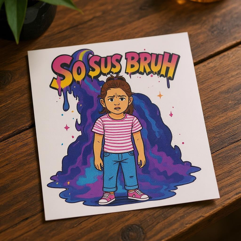 "So Sus Bruh" Custom Pet or Person Photo Sticker