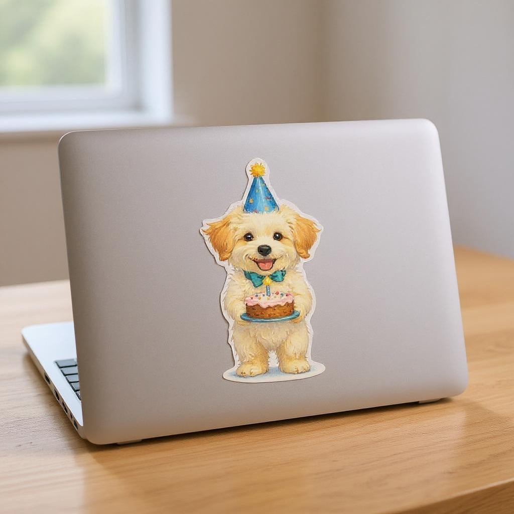 Birthday Bash Sticker - Custom Pet or Person Photo Sticker