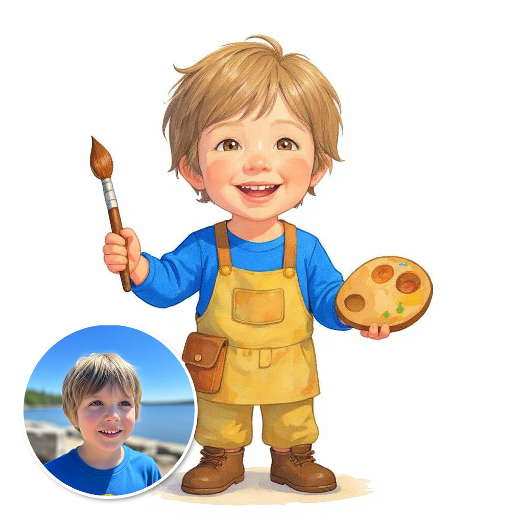 My Little Artist - Custom Photo Sticker of Pet or Person