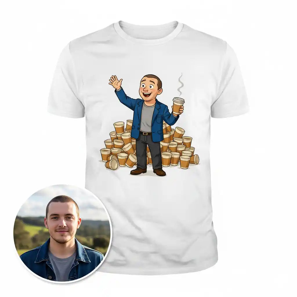 The Caffeinated Intern - Custom Person or Pet Photo T-shirt