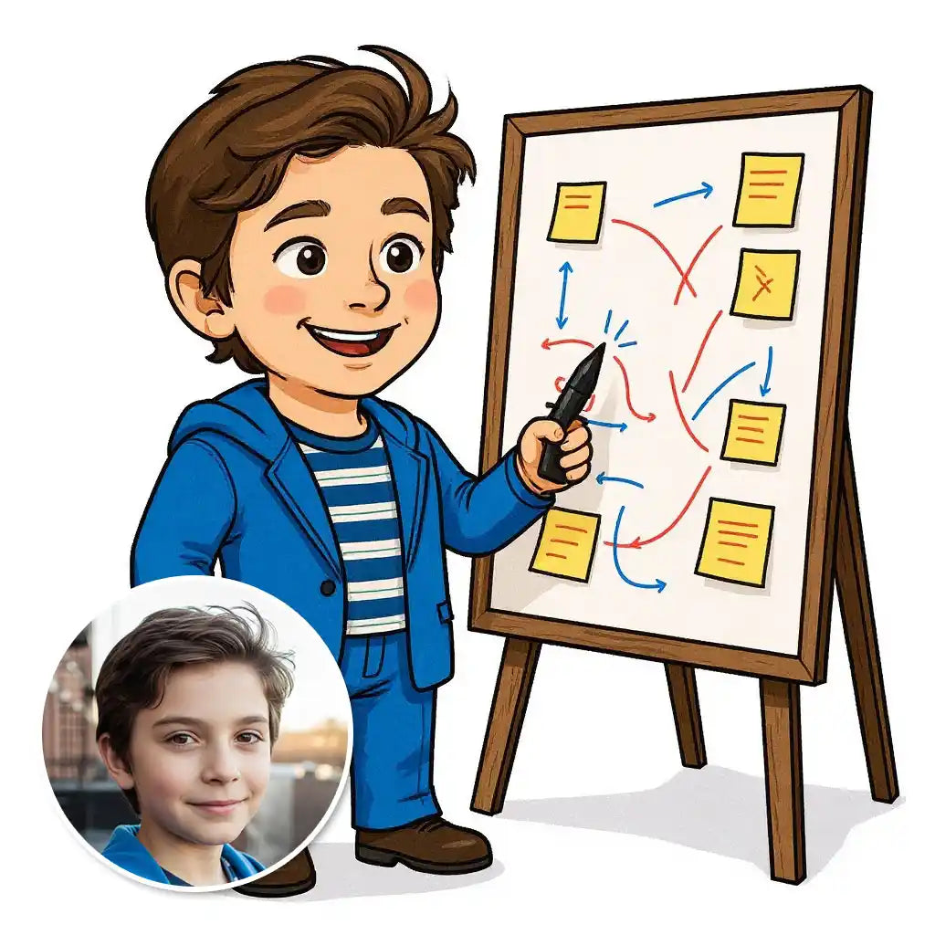 The Project Manager - Custom Person or Pet Photo Sticker