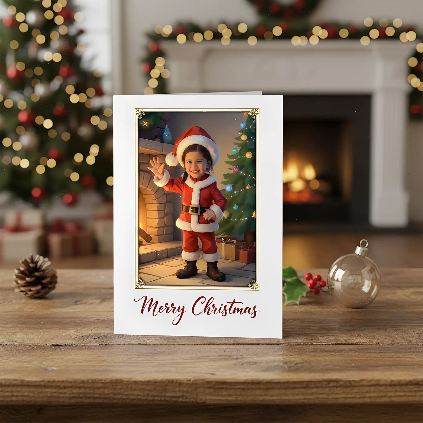 The Junior Santa - Personalized Greeting Card