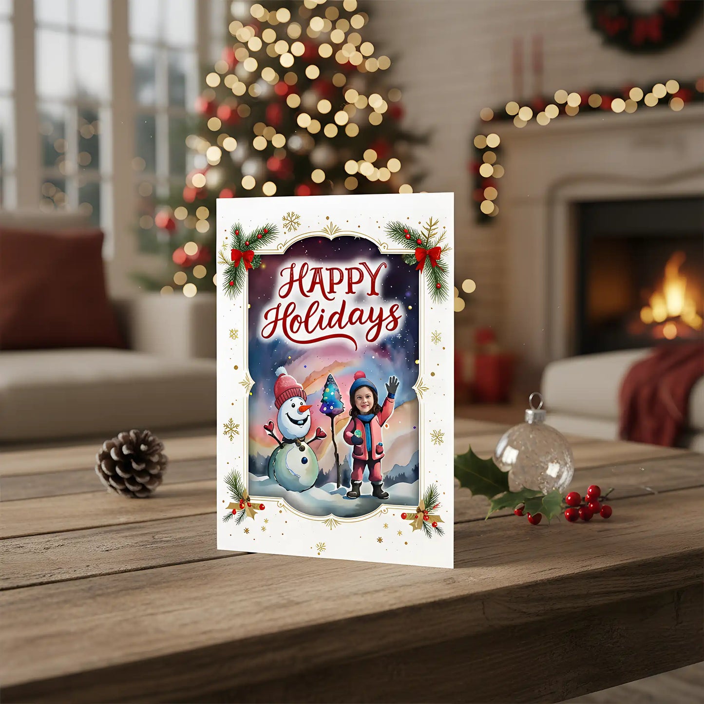 The Snowman - Personalized Greeting Card