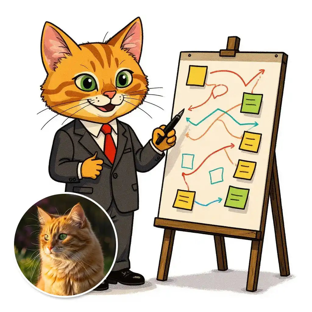 The Project Manager - Custom Person or Pet Photo Sticker