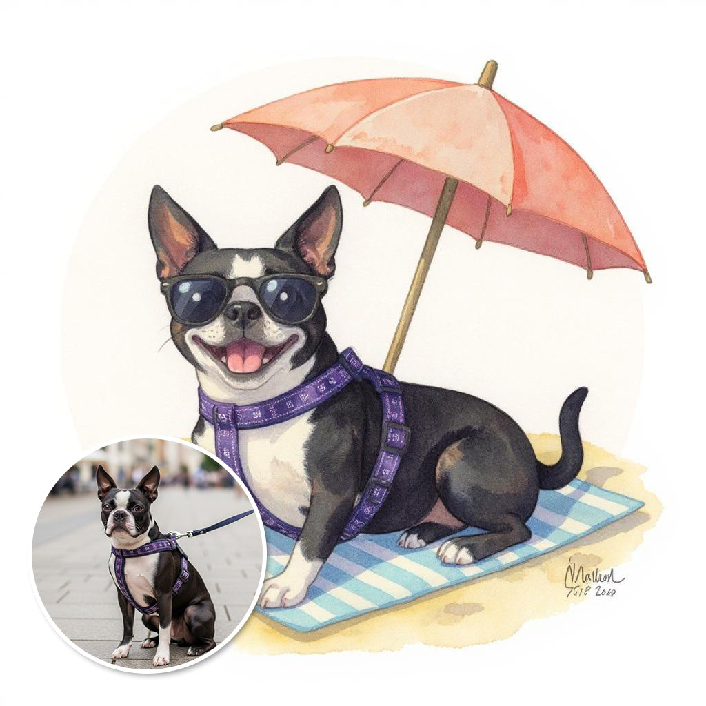 Beach Vibes - Custom Pet or Person Photo Sticker