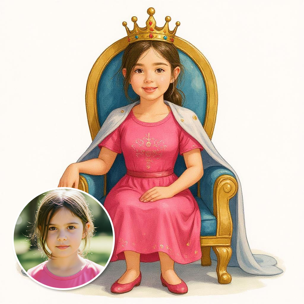 The Royal Portrait - Custom Pet or Person Photo Sticker