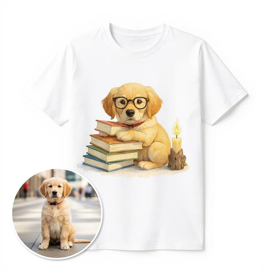 Bookworm- Custom Person or Pet Photo T-shirt