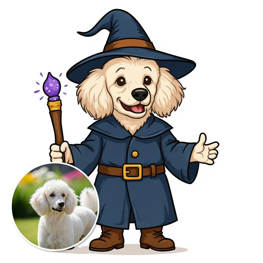The Little Wizard - Custom Pet or Person Photo Sticker