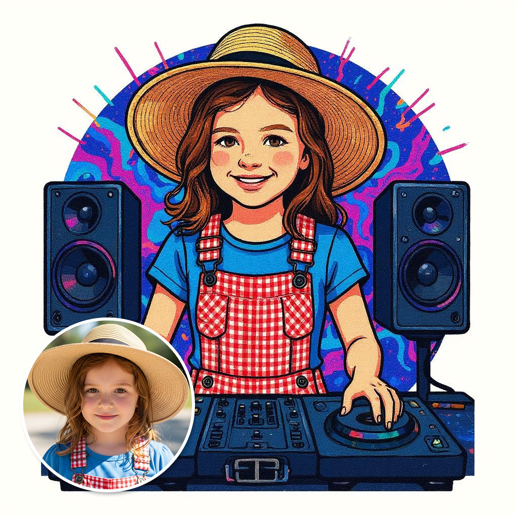 The DJ - Custom Photo Sticker