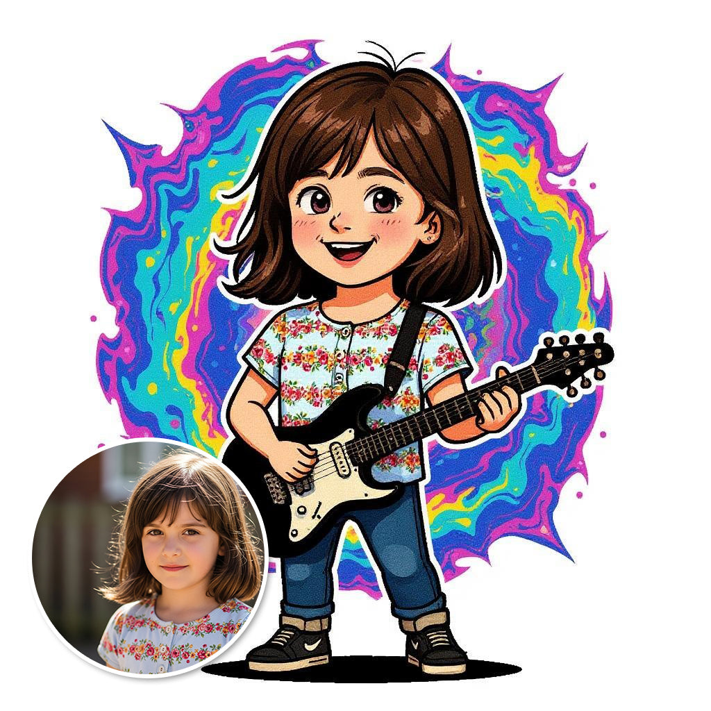 The Rock Star - Custom Photo Sticker