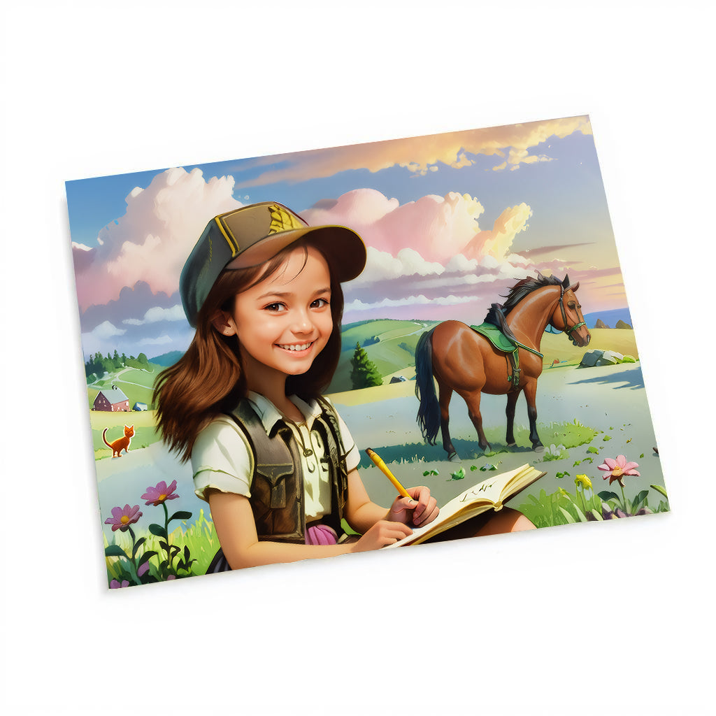 Horse Riding Postcard