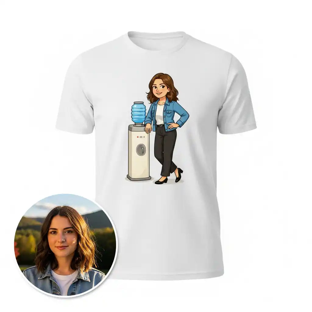 The Watercooler Gossip- Custom Person or Pet Photo T-shirt