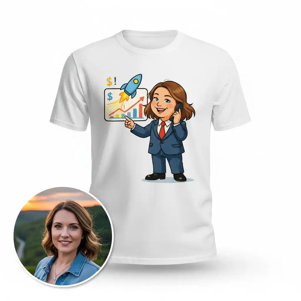 The Salesperson - Custom Person or Pet Photo T-shirt
