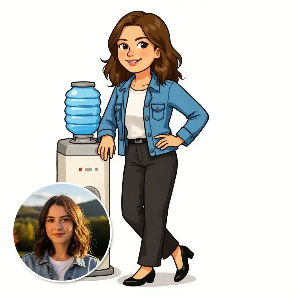 The Watercooler Gossip - Custom Person or Pet Photo Sticker
