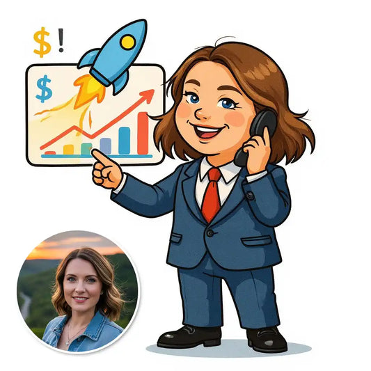 The Salesperson - Custom Person or Pet Photo Sticker