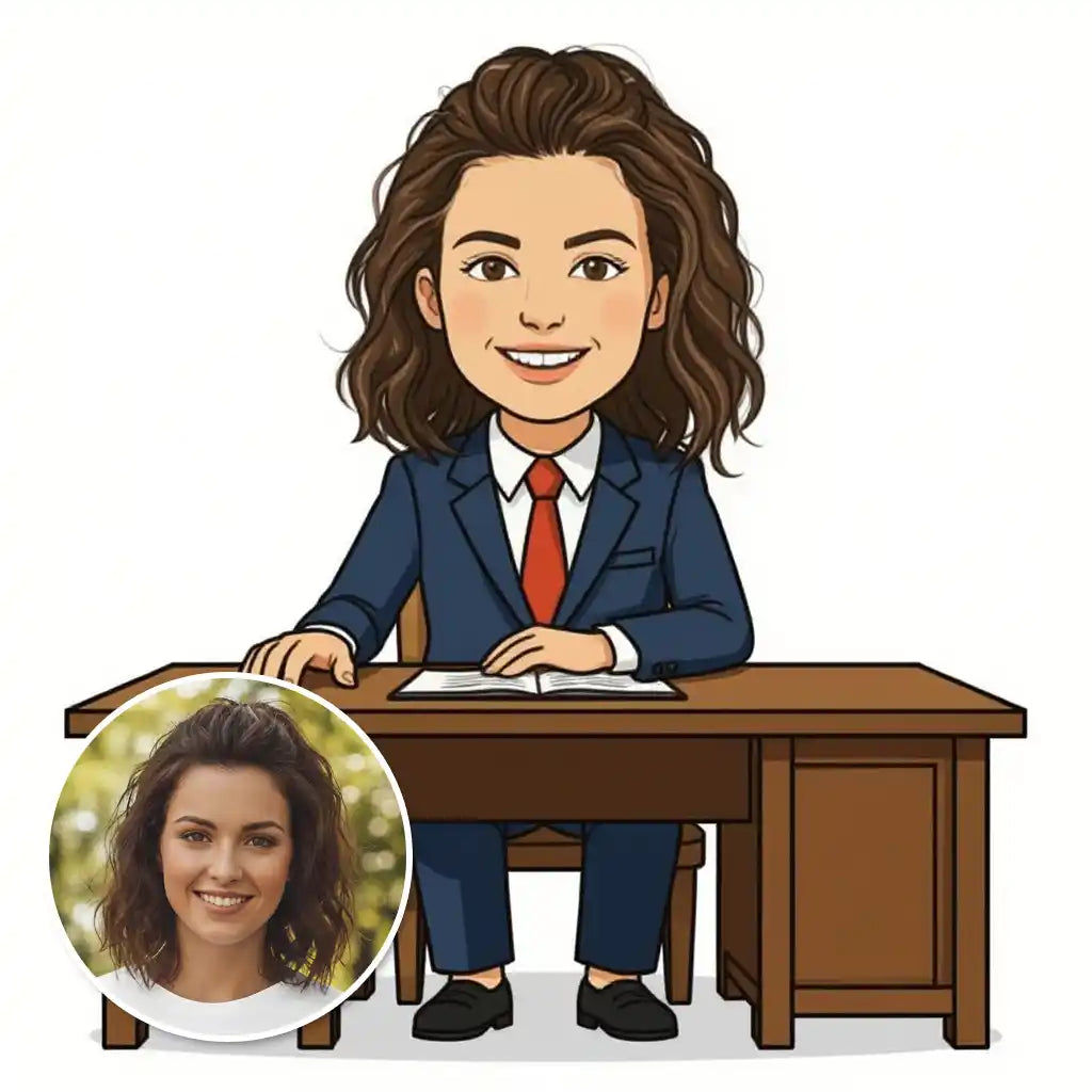 The Executive - Custom Person or Pet Photo Sticker