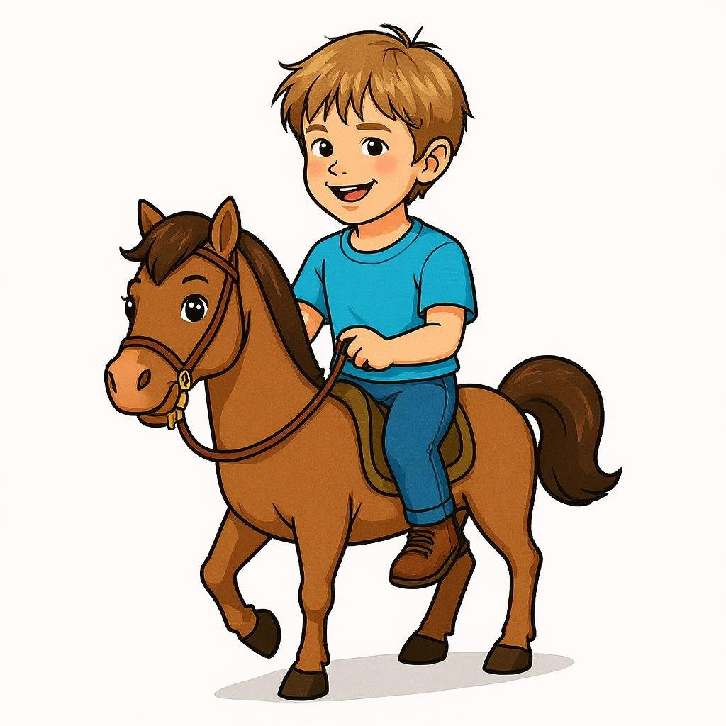 Custom Sunshine Rider Photo Sticker - Turn Your Child Into a Cartoon!