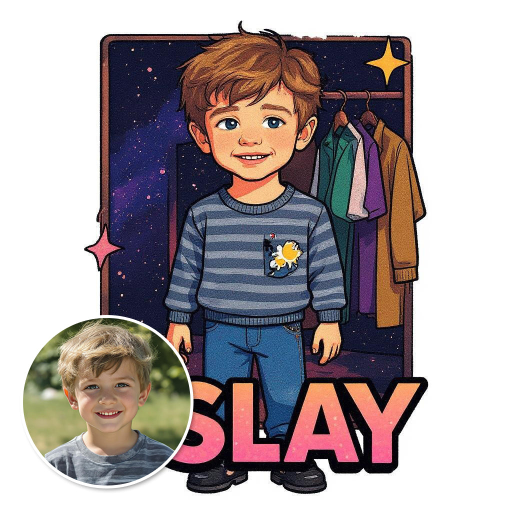 The Trendsetter - "I Slay" Custom Pet or Person Photo Sticker