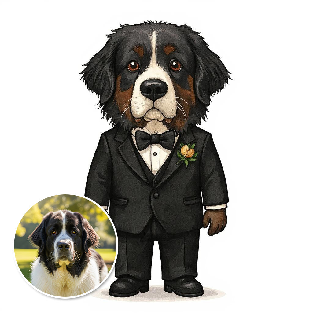 The Best Man - Custom Pet or Person Portrait Photo Sticker