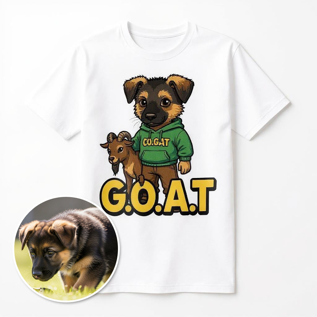 The Real G.O.A.T. - Custom Pet or Person Photo T-shirt