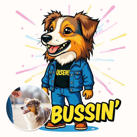 I'm Bussin'- Custom Person or Pet Photo Sticker