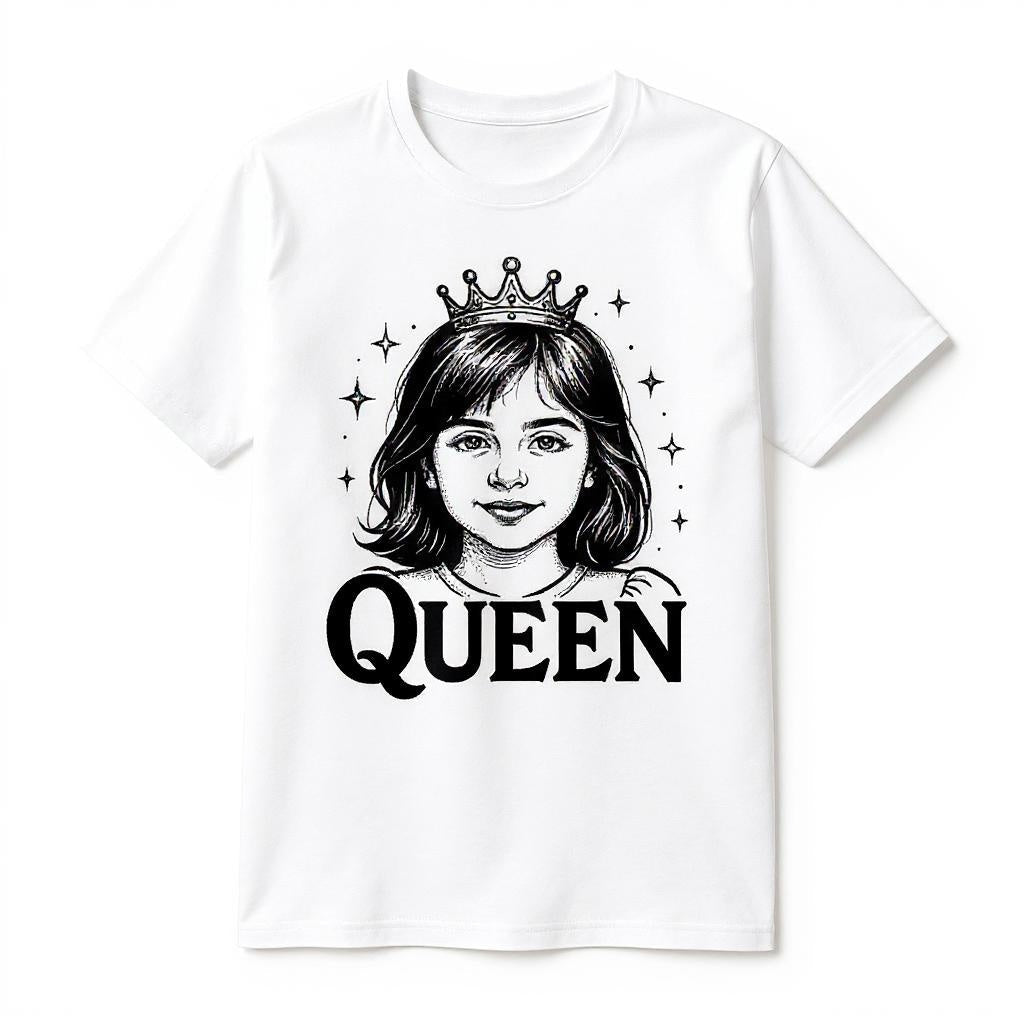 The Monochrome Queen - Custom Pet or Person Photo T-shirt