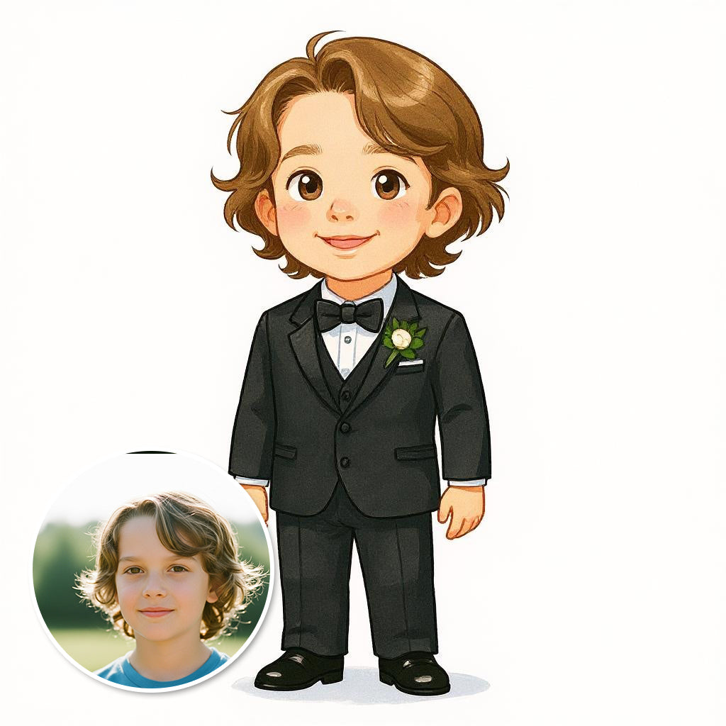The Groomsman - Custom Pet or Person Portrait Photo Sticker