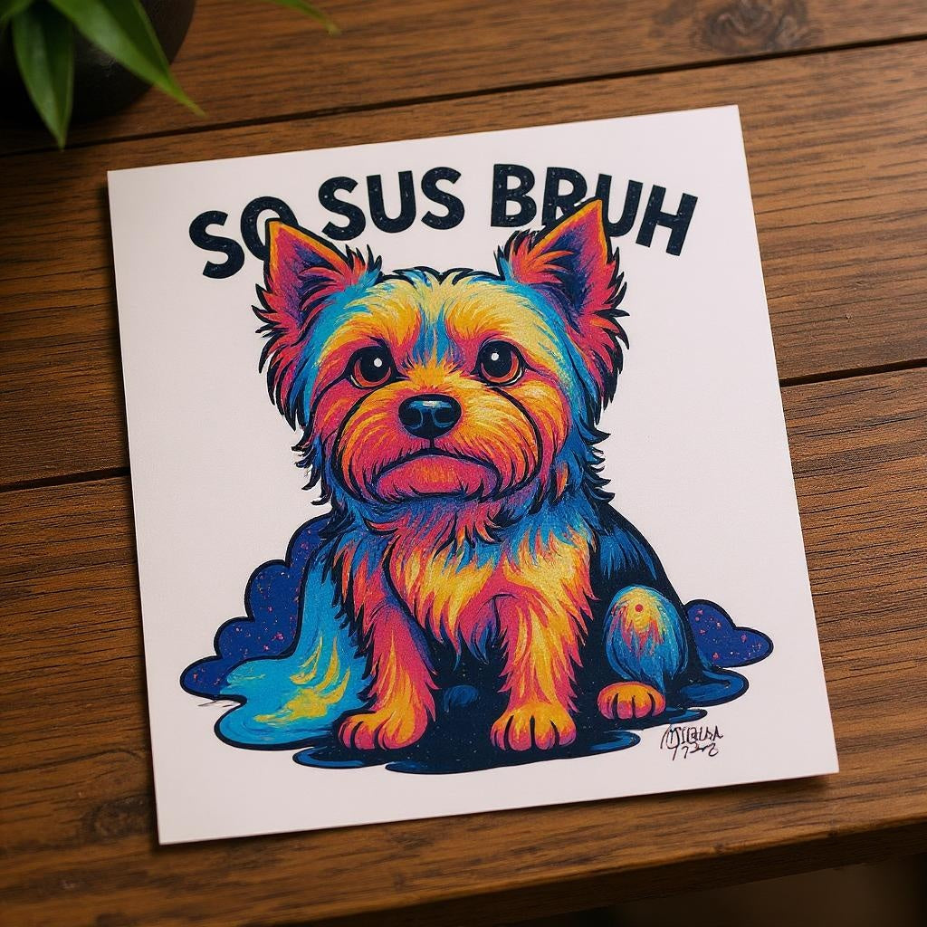"So Sus Bruh" Custom Pet or Person Photo Sticker