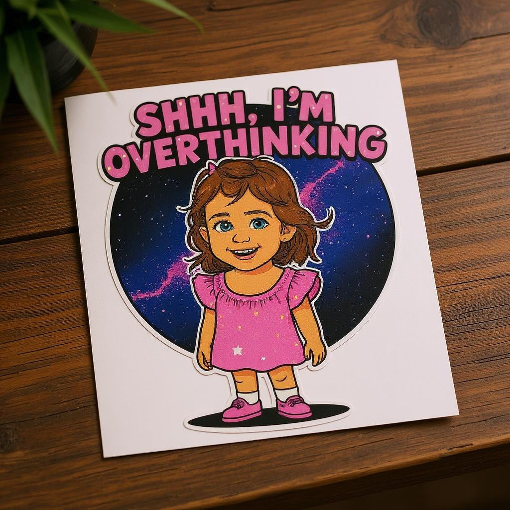 The Overthinker - Custom Pet or Person Photo Sticker