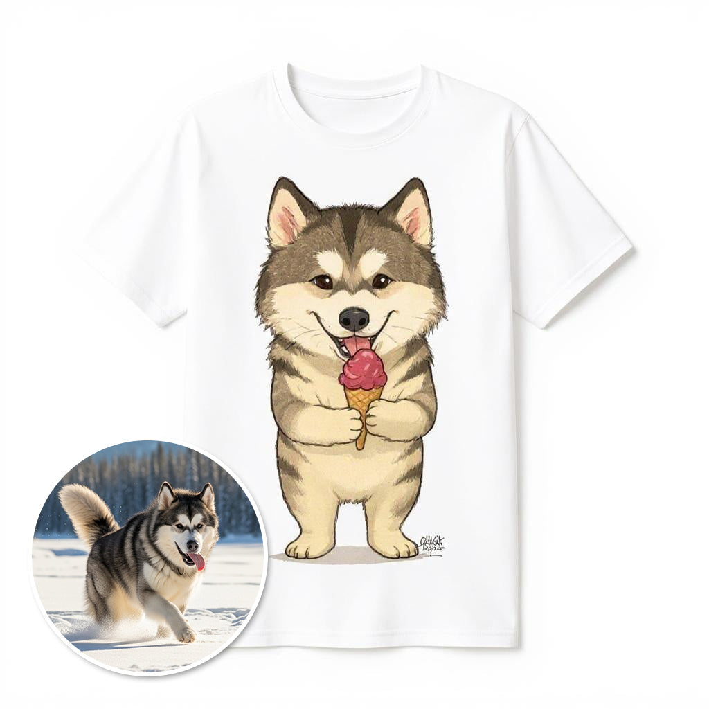 Summer Scoops - Custom Pet or Person Photo T-shirt