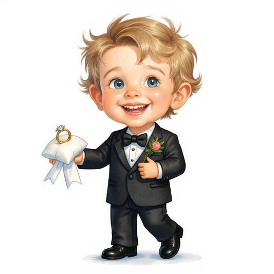 The Ring Bearer - Custom Pet or Person Portrait Photo Sticker