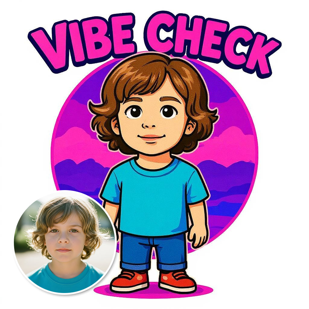 The Vibe Checker - Custom "Vibe Check" Pet or Person Photo Sticker