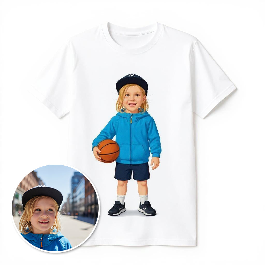The Baller Basketball Star - Custom Pet or Person Photo T-shirt