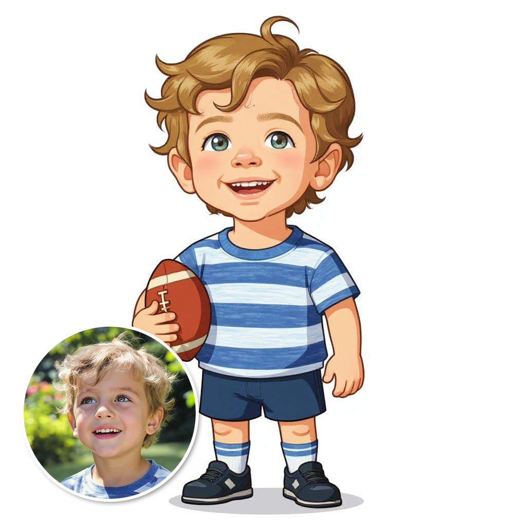 The Touchdown Champ - Custom Pet or Person Football Photo Sticker