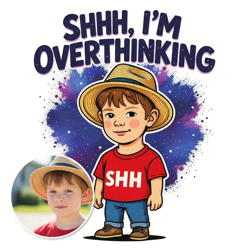The Overthinker - Custom Pet or Person Photo Sticker
