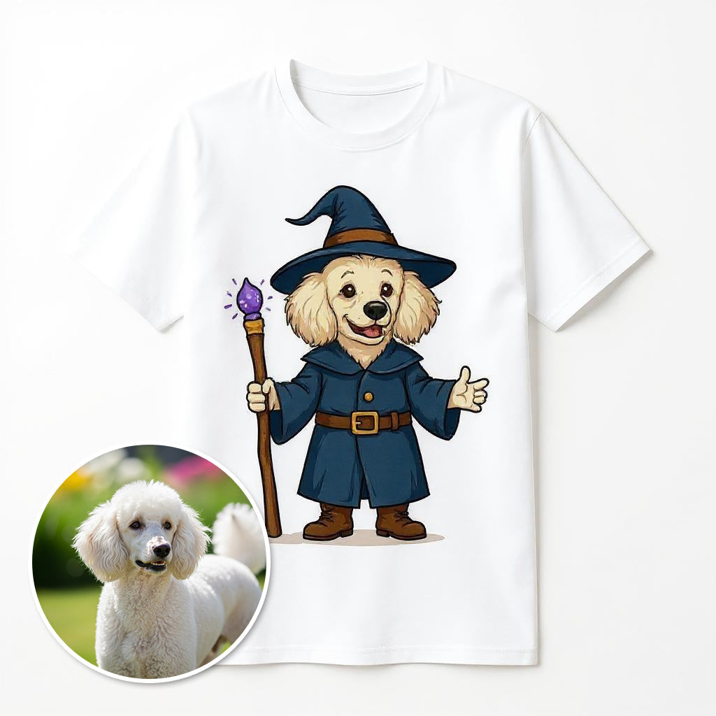 The Little Wizard - Custom Pet or Person Photo T-shirt
