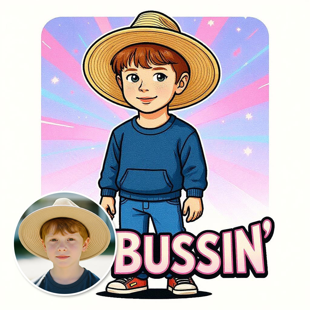 I'm Bussin'- Custom Person or Pet Photo Sticker
