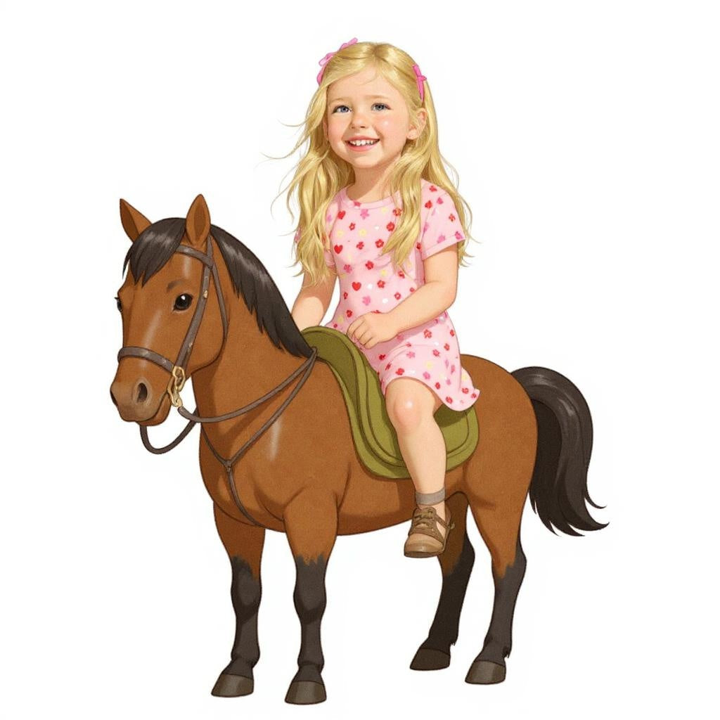 Custom Artistic Rider Photo T-shirt - Turn Your Child Into a Cartoon!