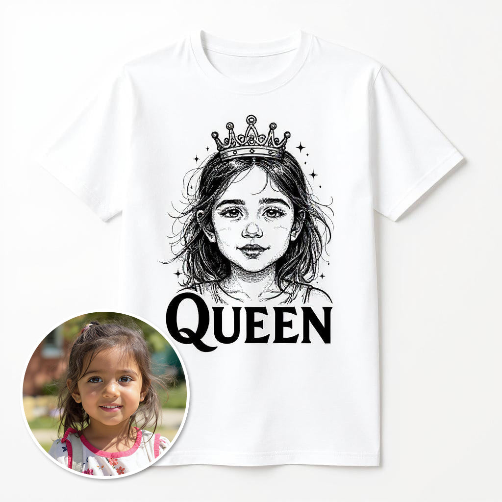 The Monochrome Queen - Custom Pet or Person Photo T-shirt