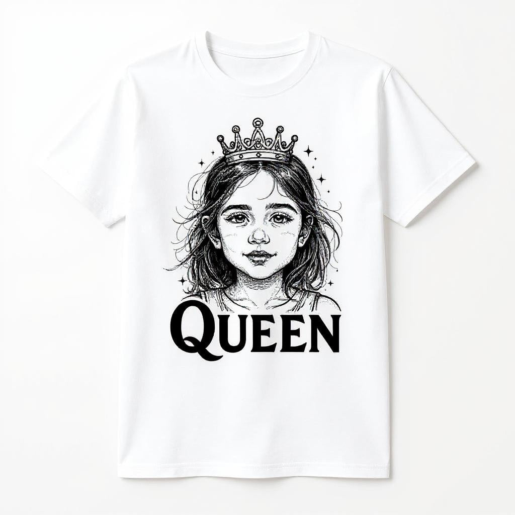 The Monochrome Queen - Custom Pet or Person Photo T-shirt