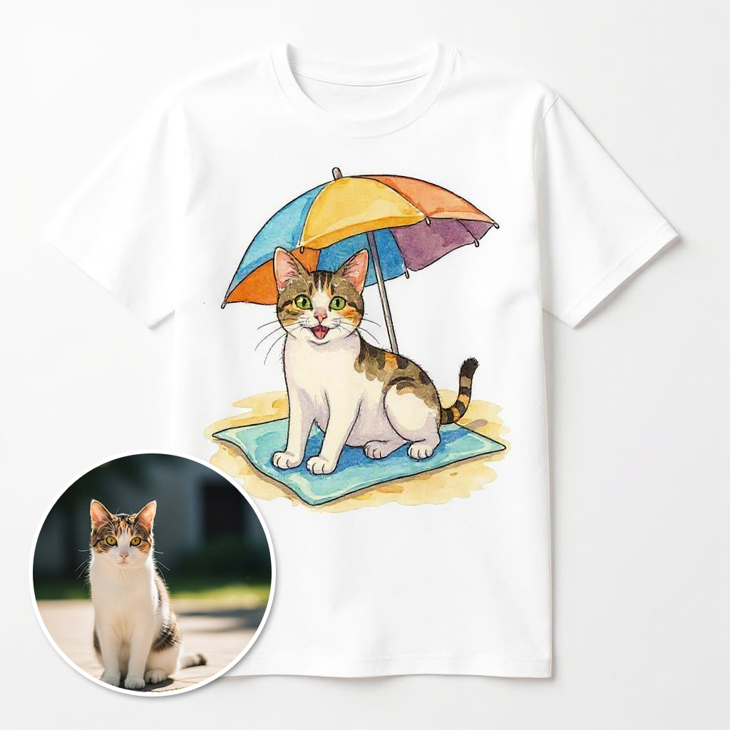 Beach Vibes - Custom Pet or Person Photo T-shirt