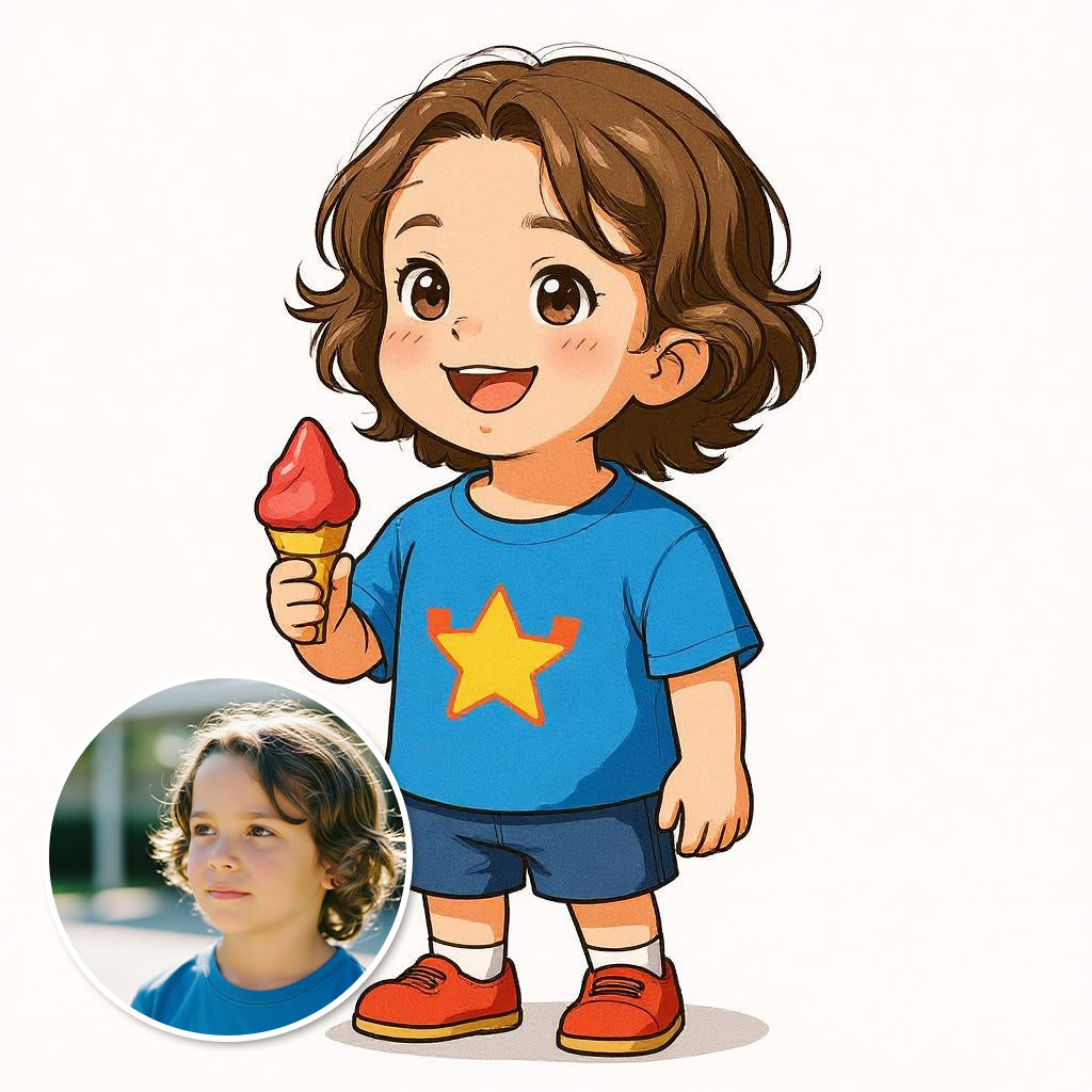 Summer Scoops - Custom Pet or Person Photo Sticker
