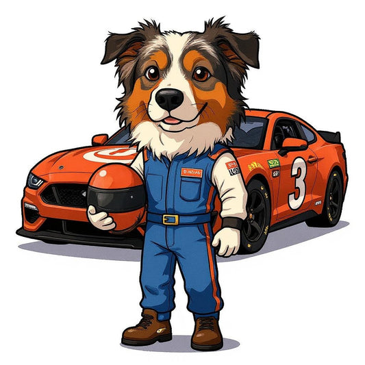 The Pro Racer - Custom Pet or Person Photo Sticker