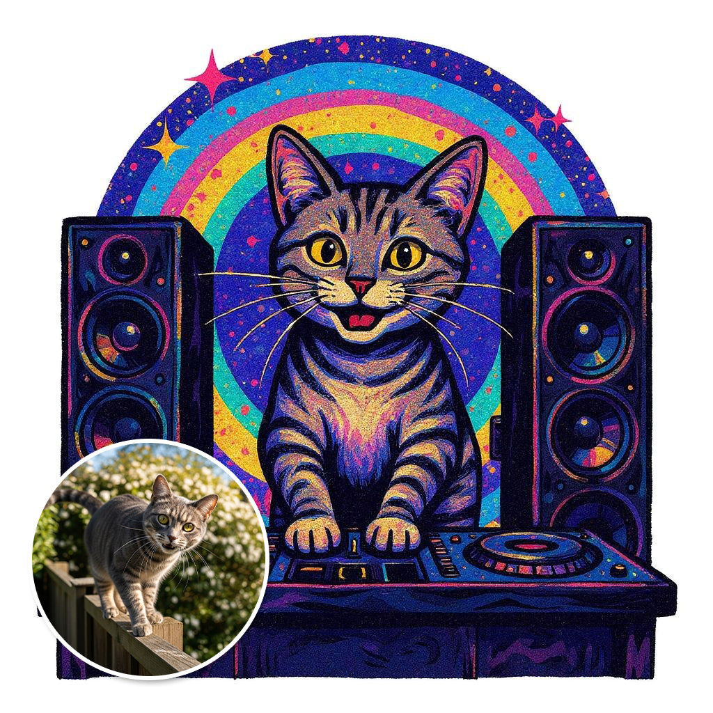 The DJ - Custom Photo Sticker