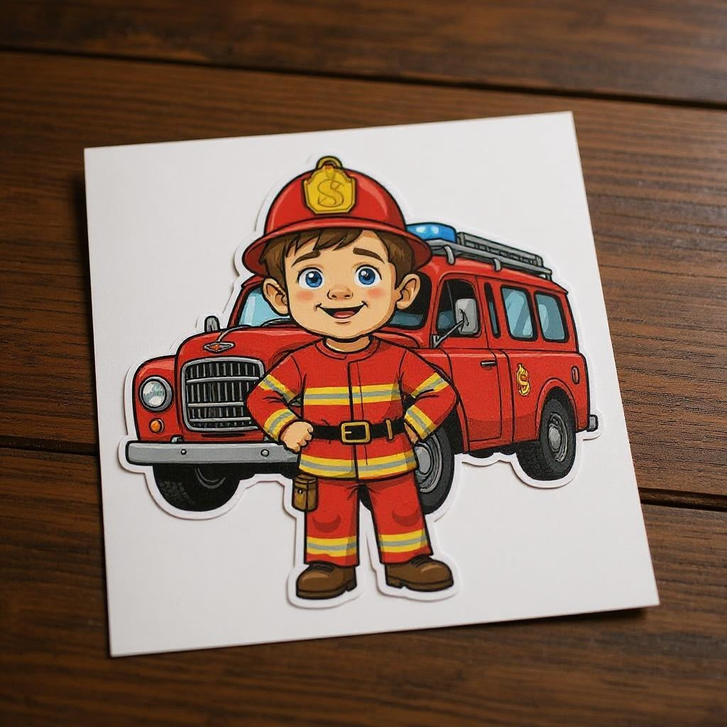 The Fire Chief - Custom Pet or Person Photo Sticker