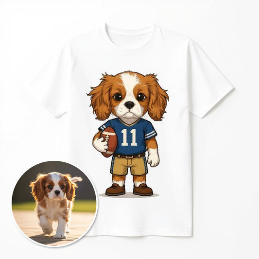 The Touchdown Champ - Custom Pet or Person Football Photo T-shirt