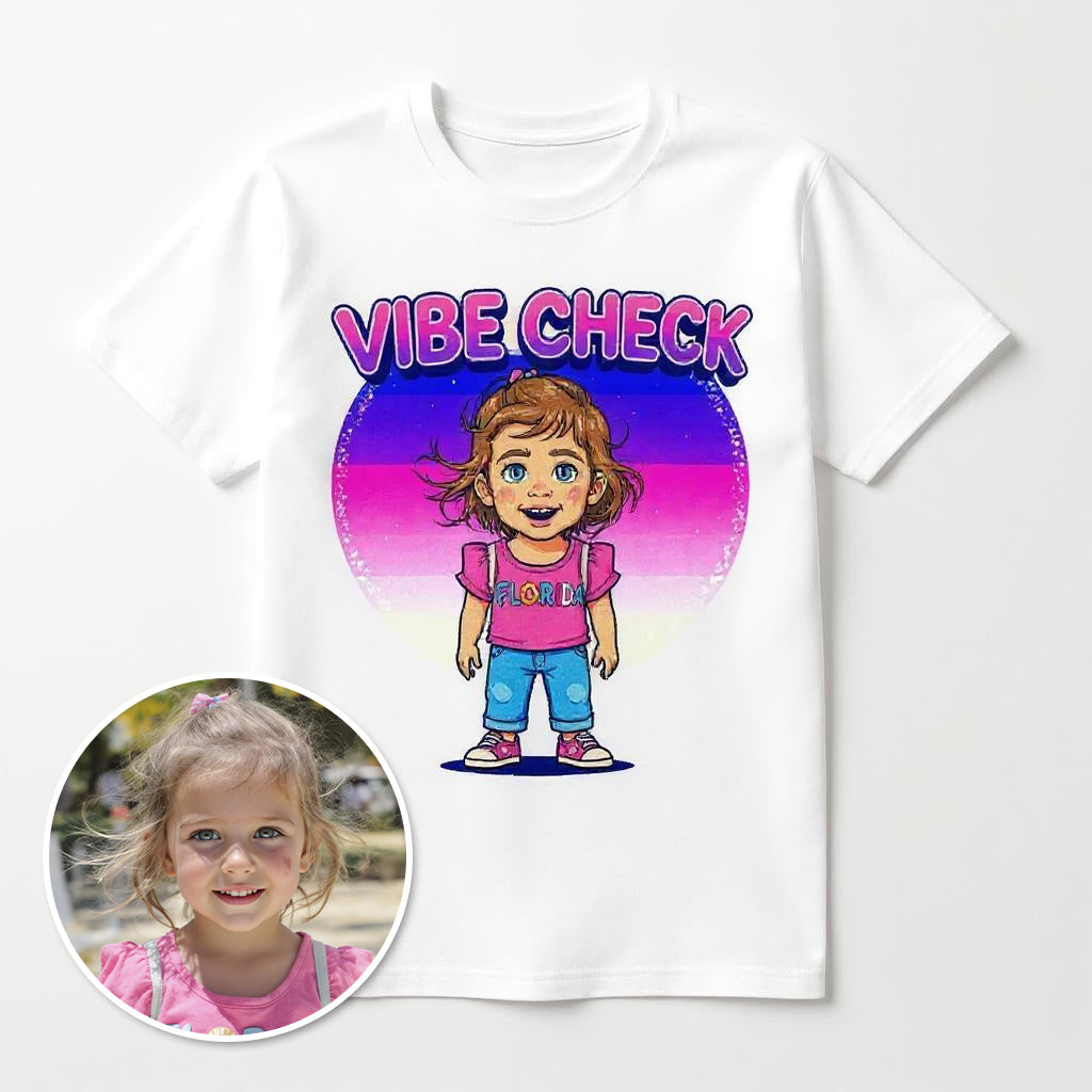 The Vibe Checker - Custom "Vibe Check" Pet or Person Photo T-shirt