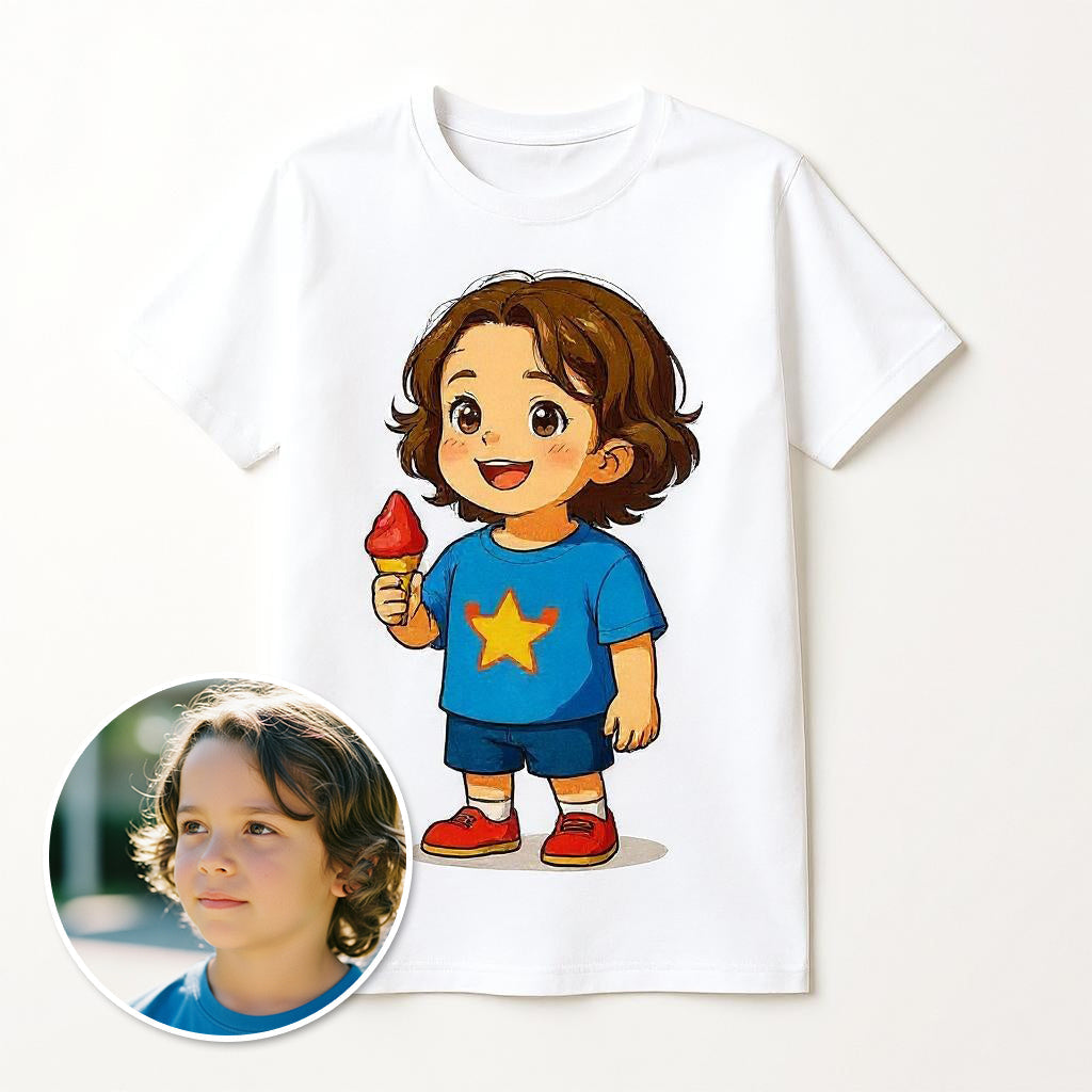 Summer Scoops - Custom Pet or Person Photo T-shirt