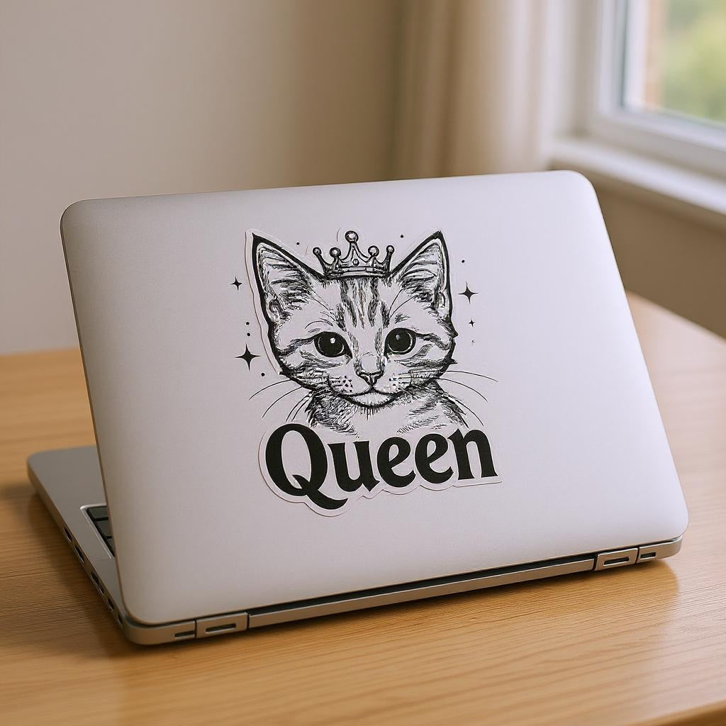 The Monochrome Queen - Custom Pet or Person Photo Sticker