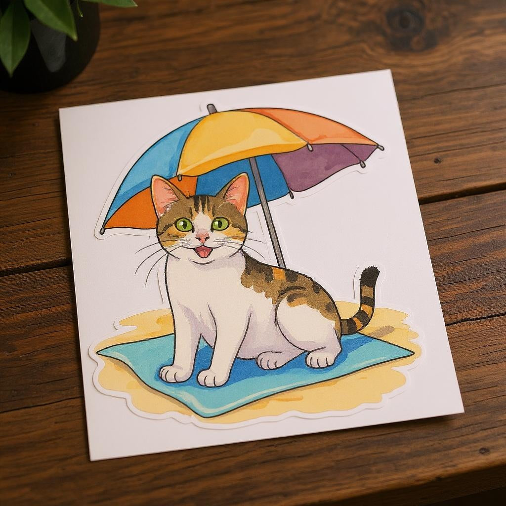 Beach Vibes - Custom Pet or Person Photo Sticker